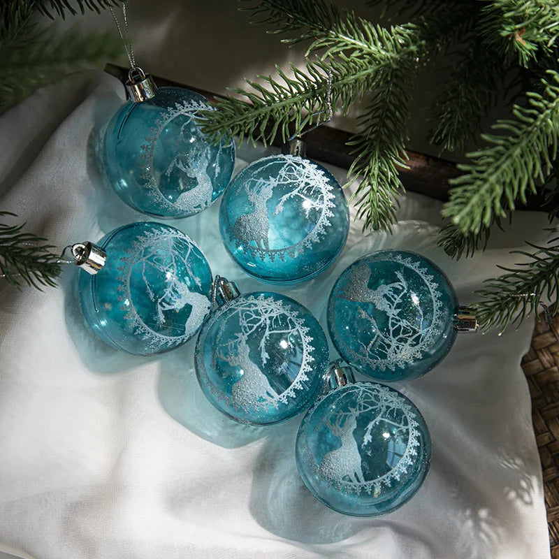 Minimalist clear Christmas tree baubles