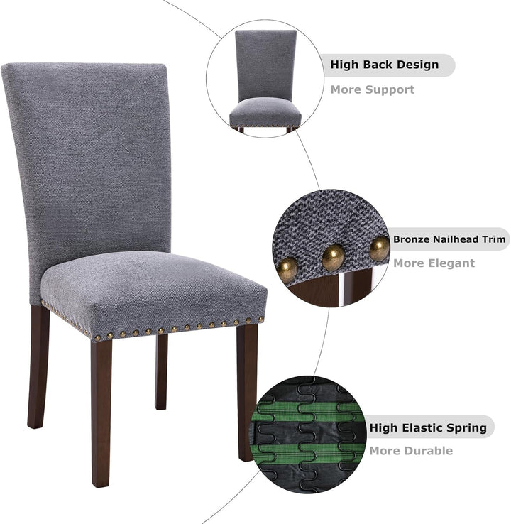 Modern Fabric Dining Chair Set