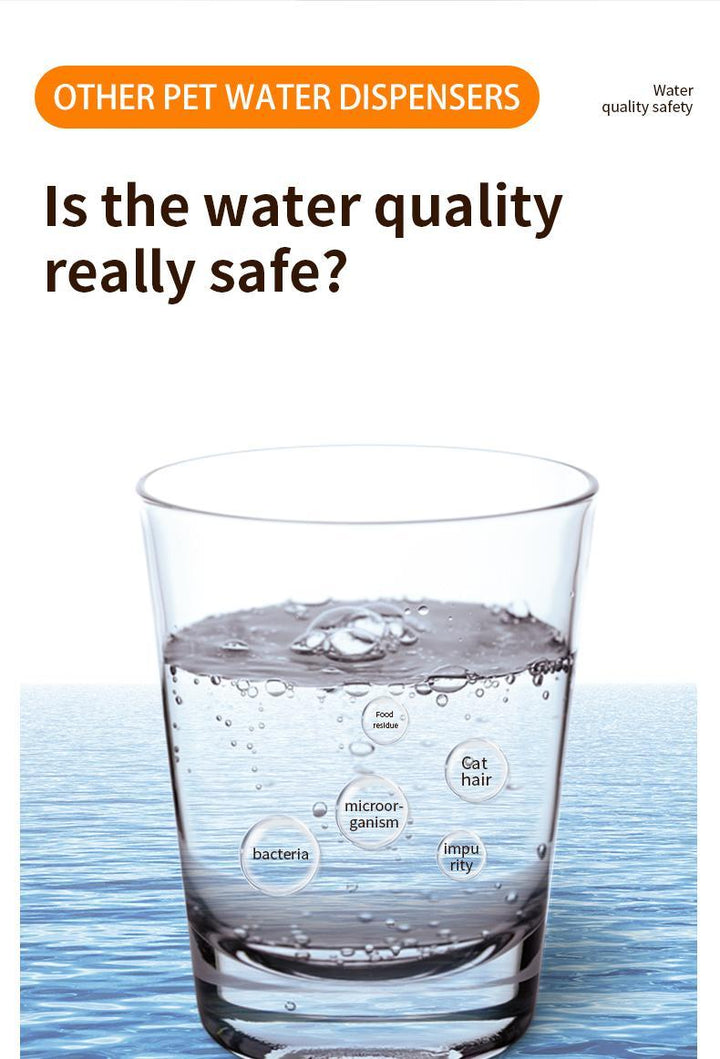 Modern stainless steel pet water dispenser wireless design