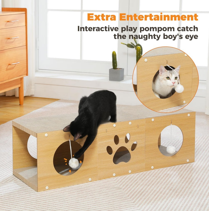 Multi-cat family cat activity tunnel