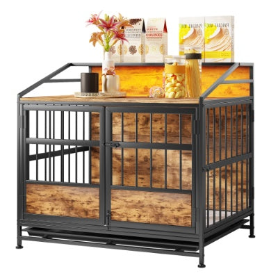 Multi-function dog crate cabinet