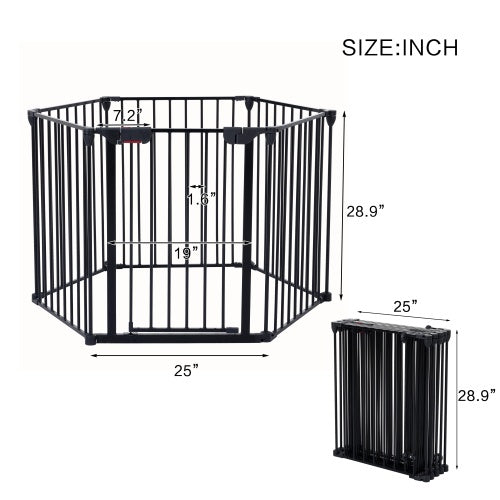 Multi panel baby and pet safety gate
