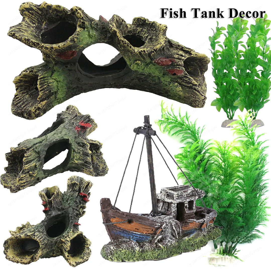 Multifunction Aquarium Hollow Log