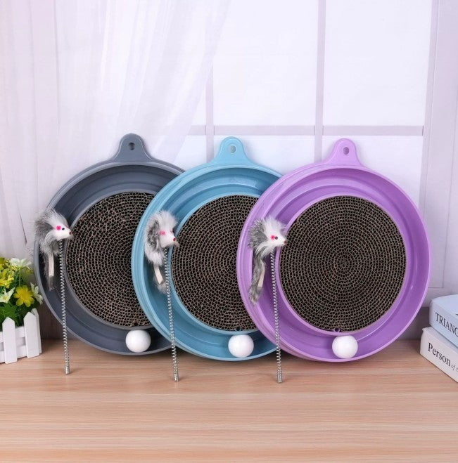 Multifunctional cat scratching board toy