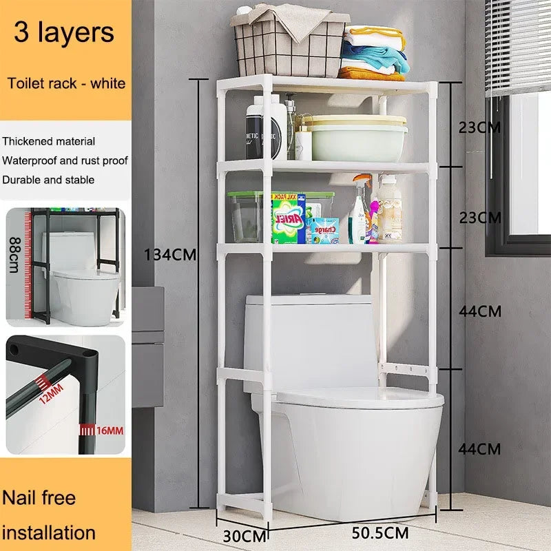 Multilayer Shelf for Compact Washroom Spaces