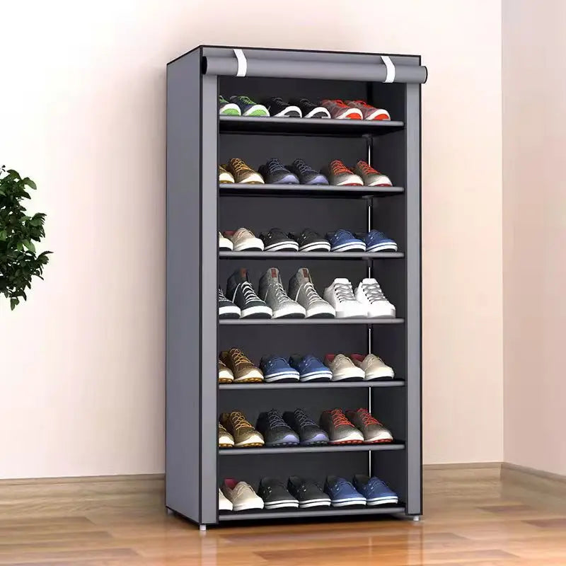 Multilayer Space-Saving Shoe Rack for Dust-Free Organization