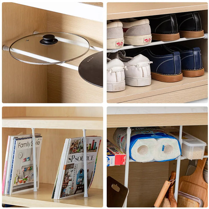 Multiple Uses of Telescopic Curtain Rod 