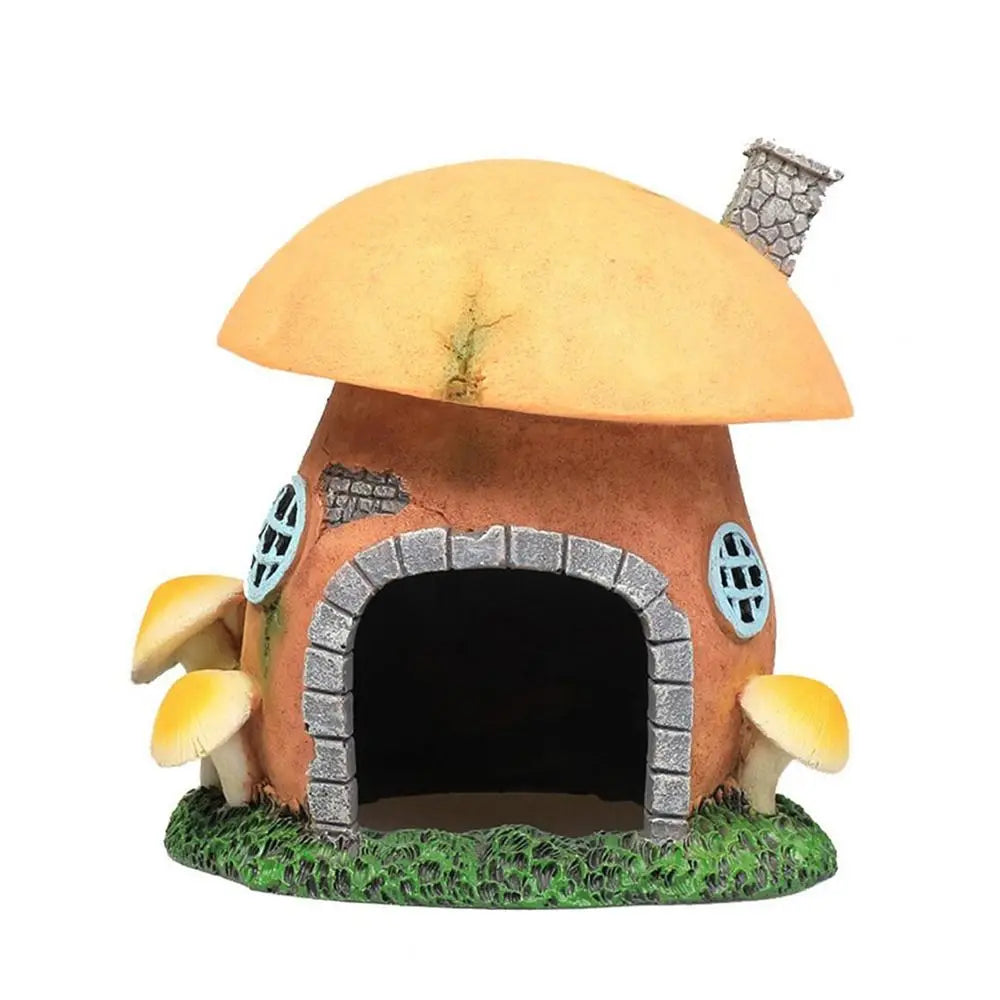 Mushroom and conch resin figures for aquariums