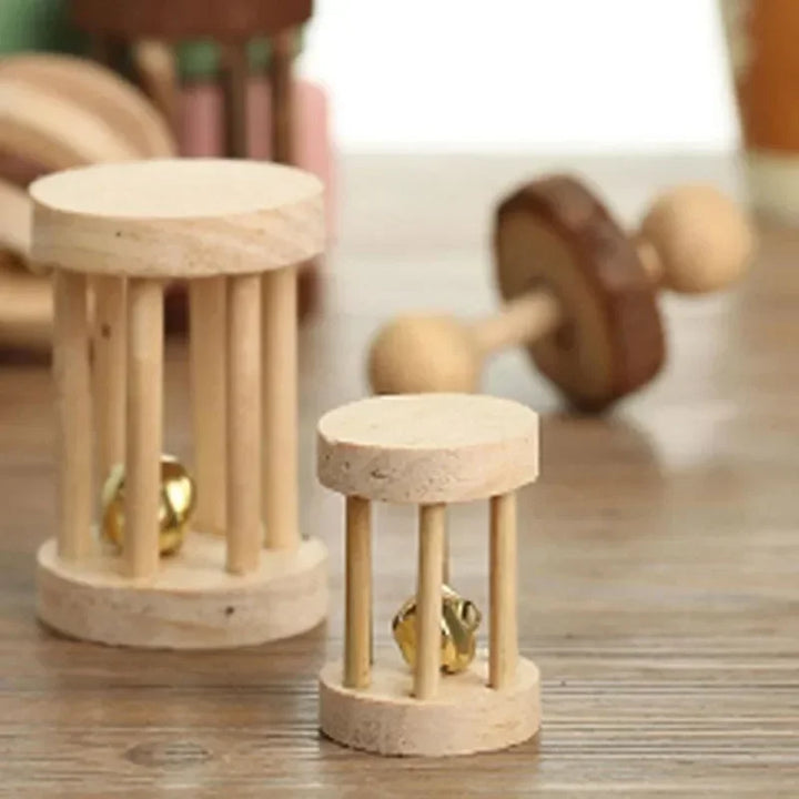 Natural Pine Dumbbell Toy
