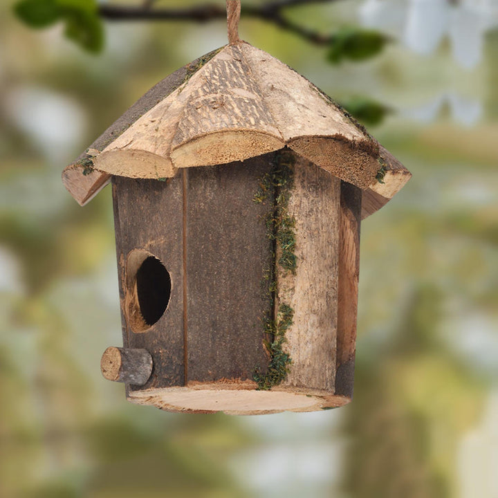 Natural Wooden Birdhouse Design