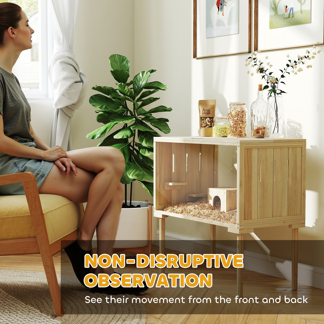 Nature wood gerbil cage for Syrian