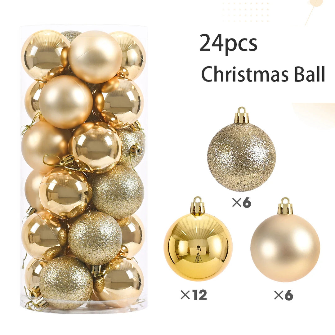 New Year Gift 24pcs Christmas Tree Balls