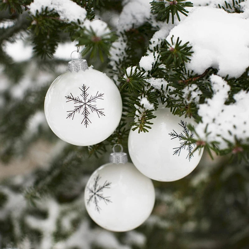 New Year ornament metal cap set