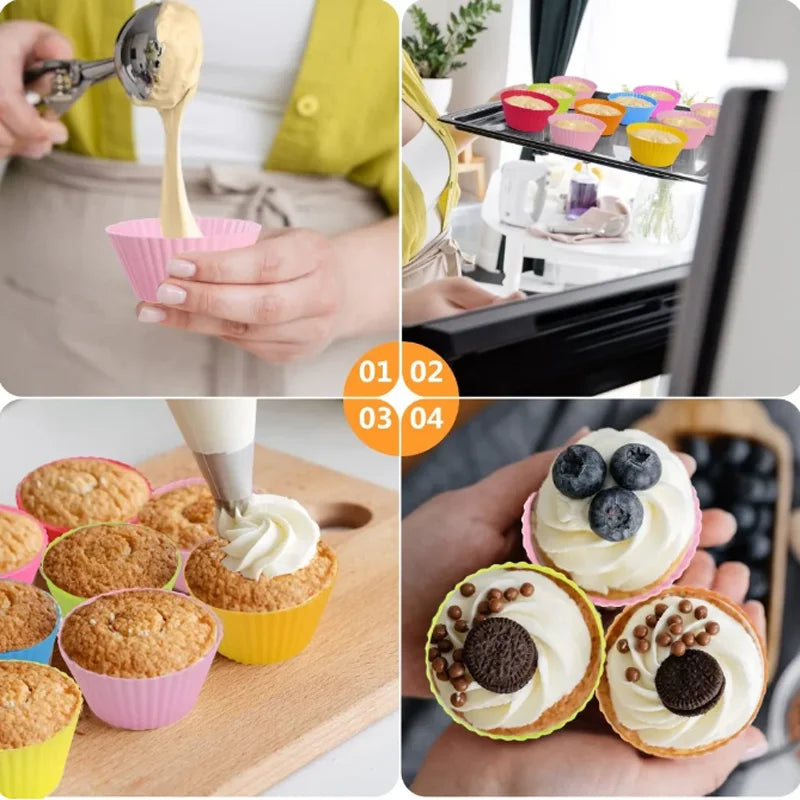 Non-Stick Silicone Muffin Molds
