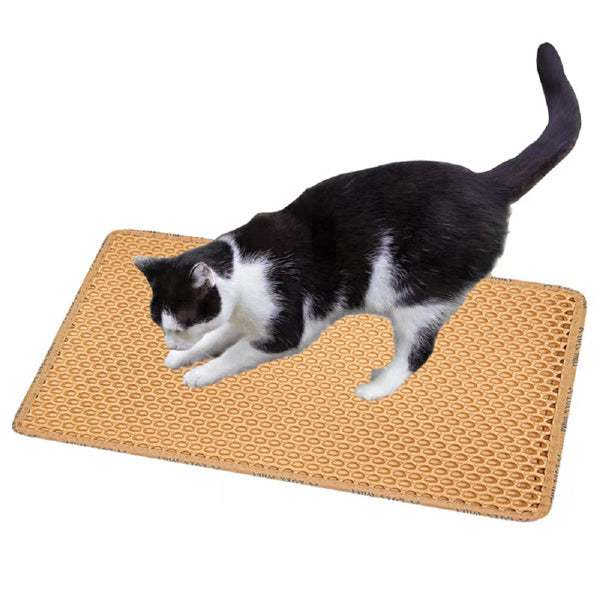 Non-slip double layer litter mat