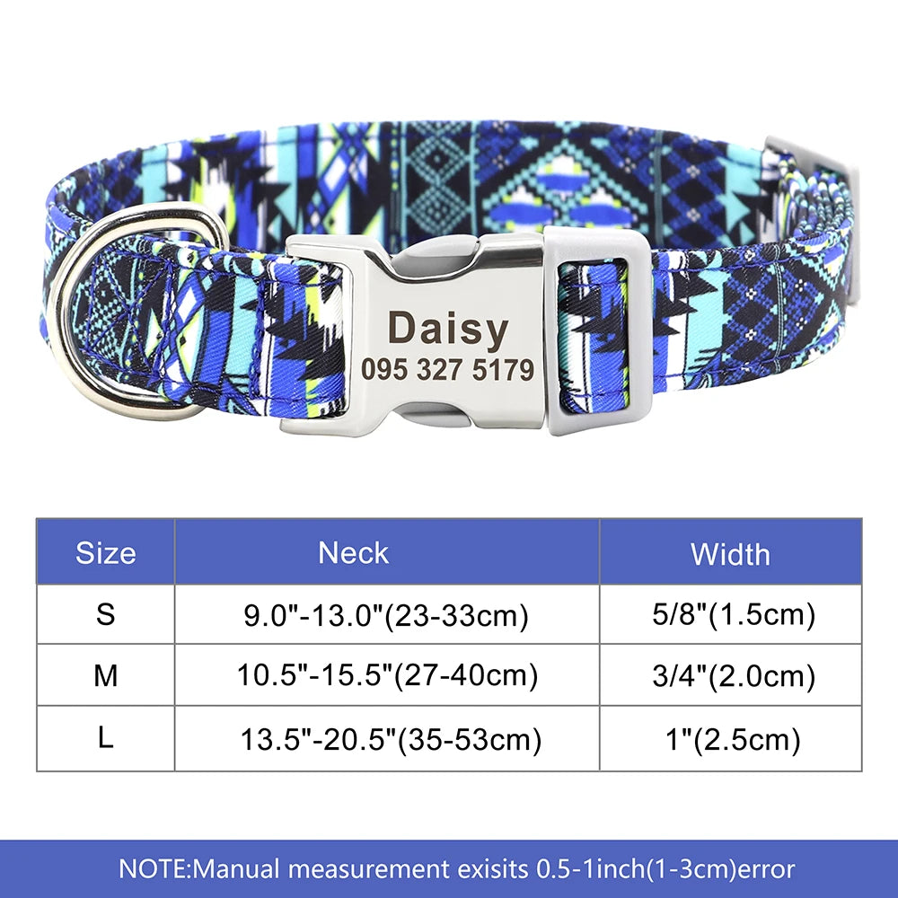 Nylon ID Collar for Large Dogs