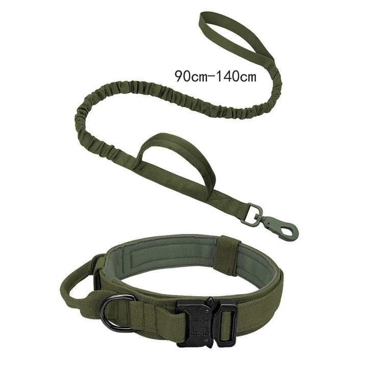 Nylon Military Dog Collar with Breakaway Rope
