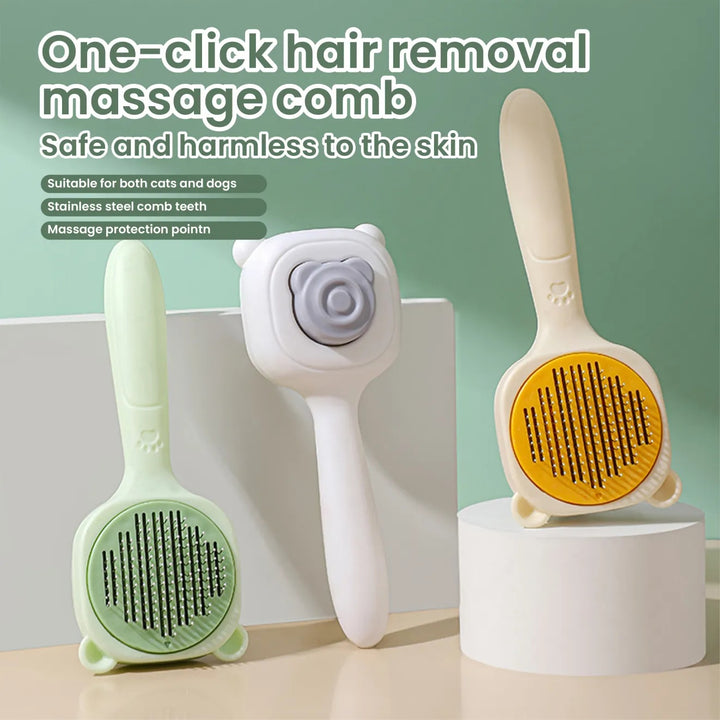 One-click Hair Removal Massage Comb