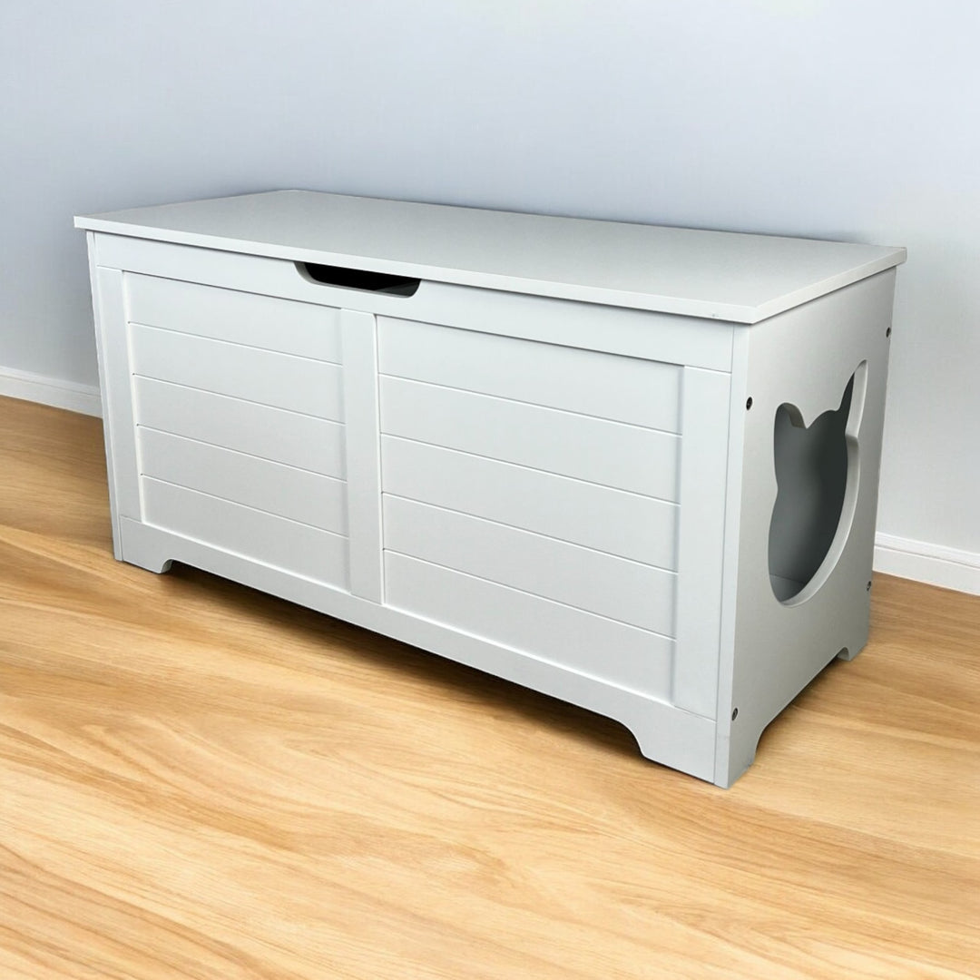 Open top litter box furniture