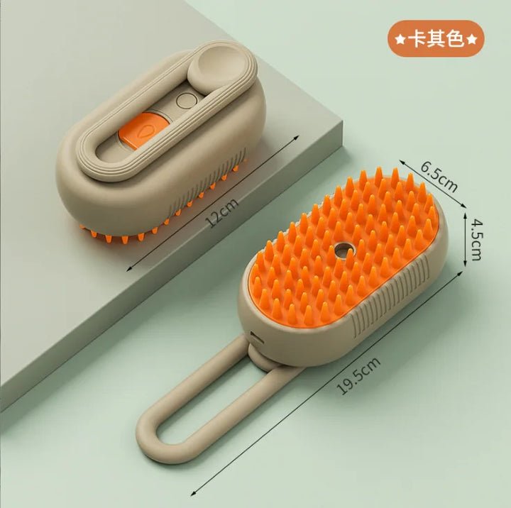 Orange Massage Brush For Dogs 