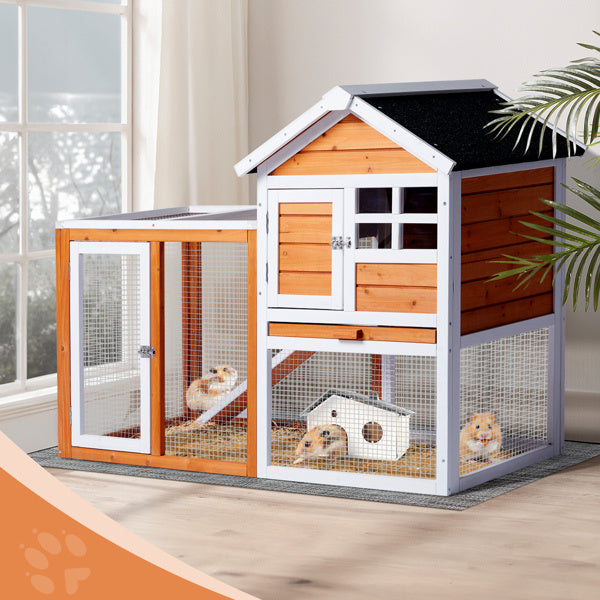 Orange red small animal cage