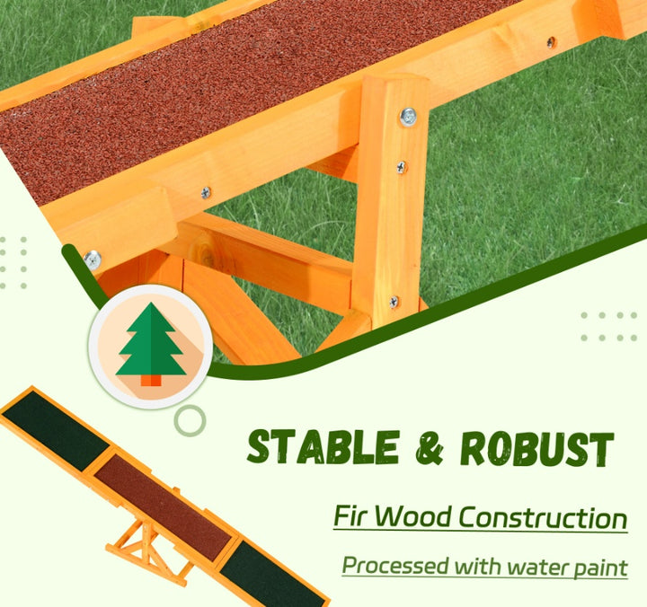 Outdoor dog seesaw for agility courses