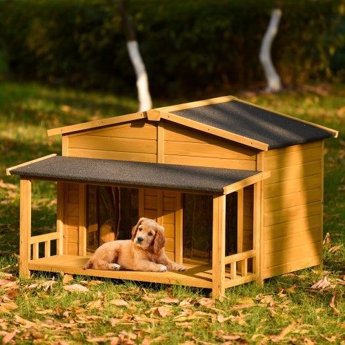 Outdoor large wooden dog kennel by KLD The Shop