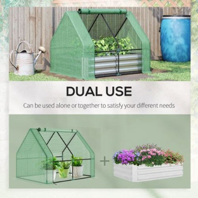 Outdoor metal planter box for vegetables