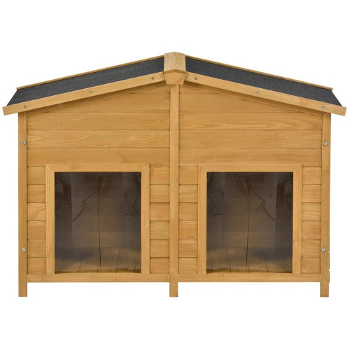 Outdoor pet cabin made from durable wood