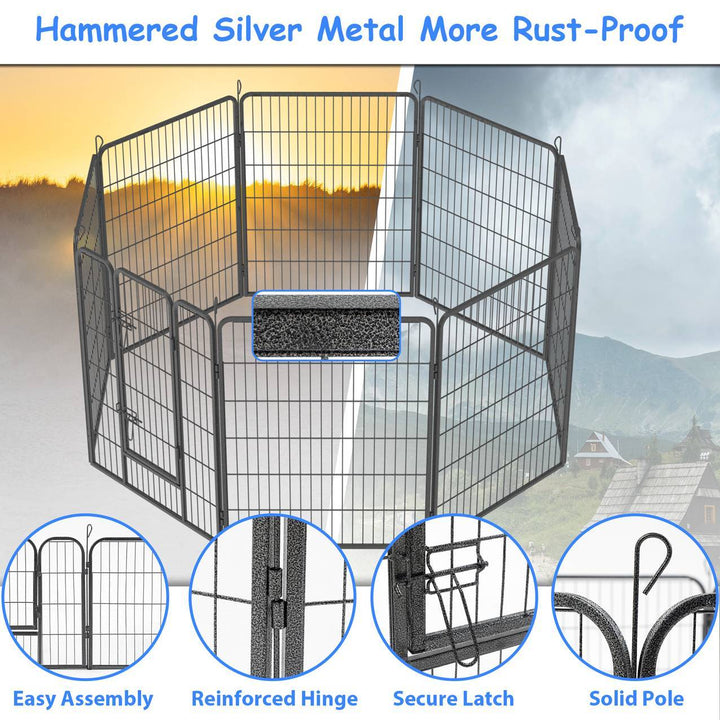 Outdoor pet kennel with secure gate