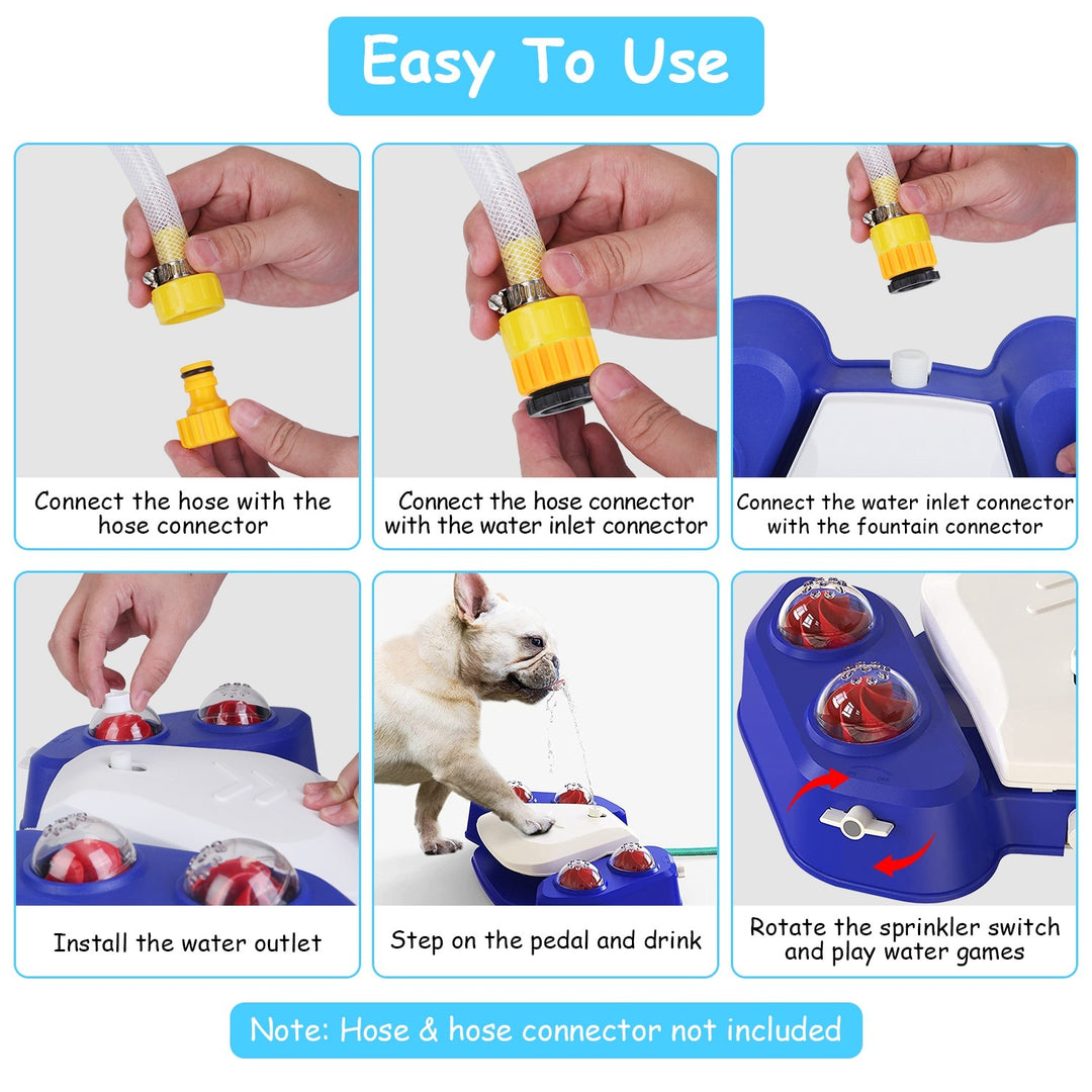 Outdoor pet water fountain for dogs