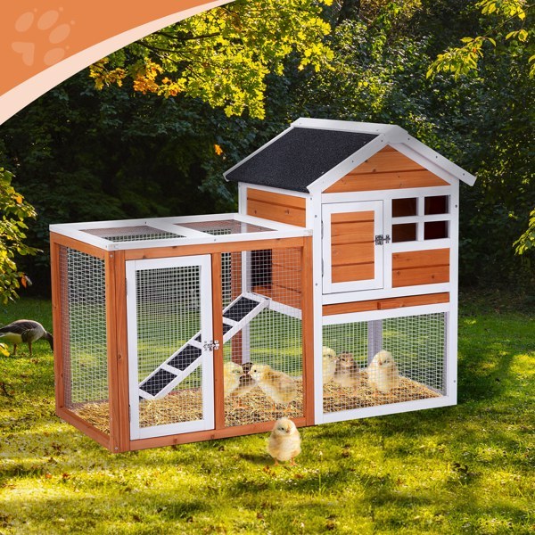 Outdoor wooden rabbit chicken cage