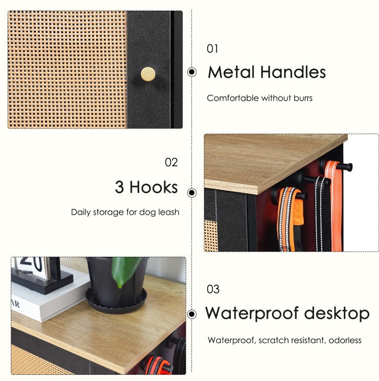 Overhead dog bowls feeding station