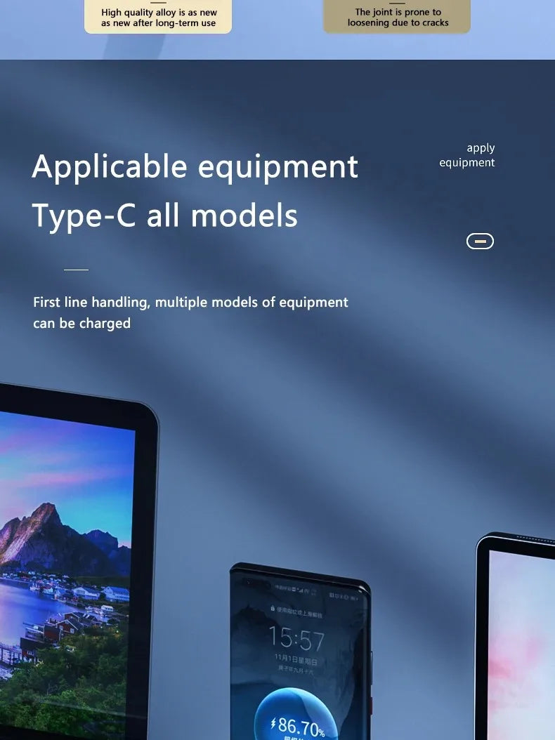 PD 100W USB-C Cable – Samsung, Xiaomi Compatible

