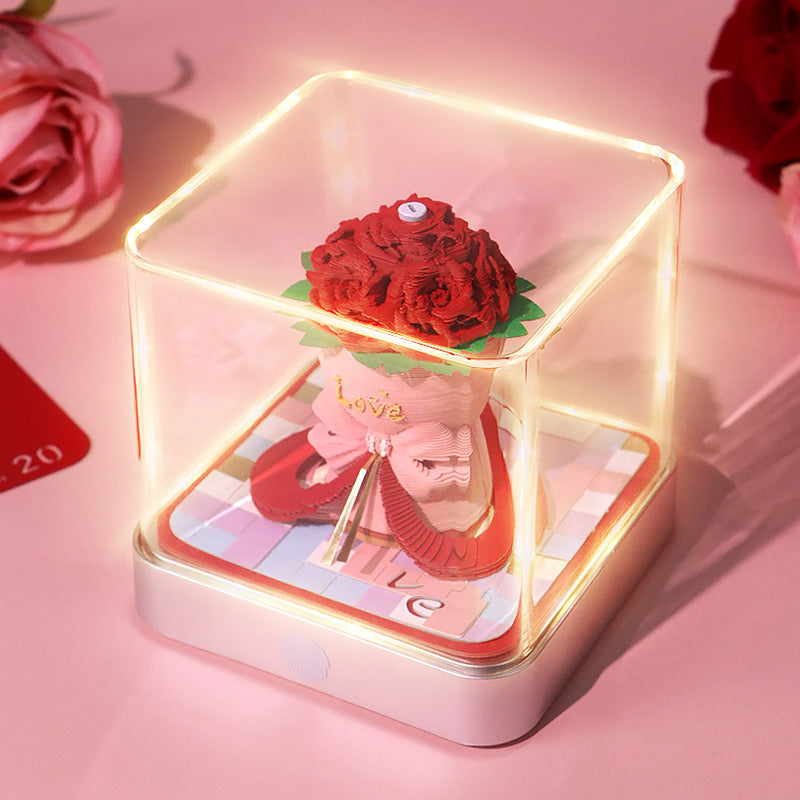 Paper rose 3D sticky notes