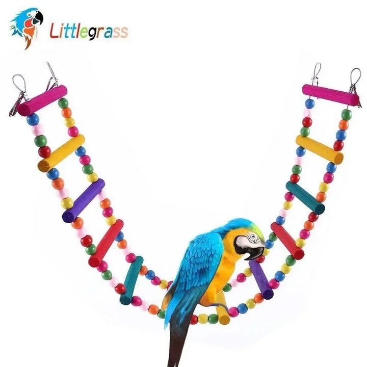 Parrot Chewing Toys with Perch and Bell