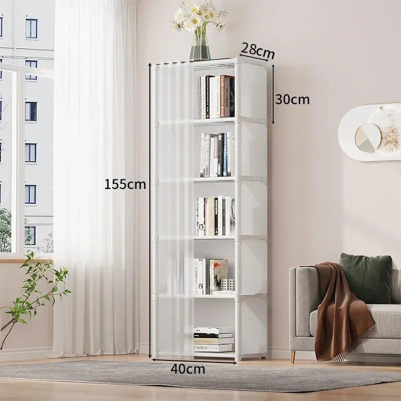 Partition Bookshelf Open Wardrobe