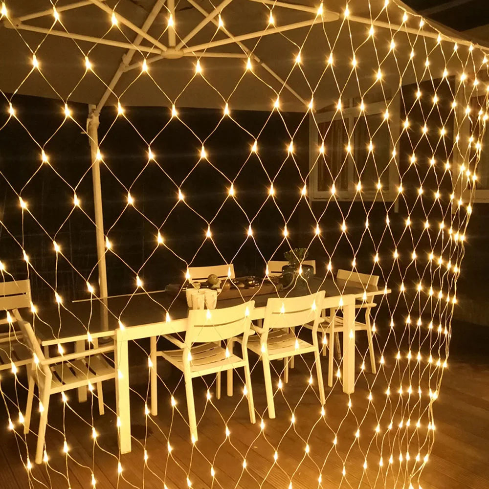 Party-Ready LED Net Mesh Lights for Christmas and Weddings