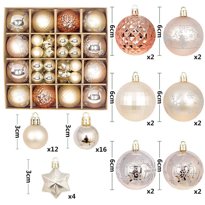 Party-ready Christmas ball ornaments set