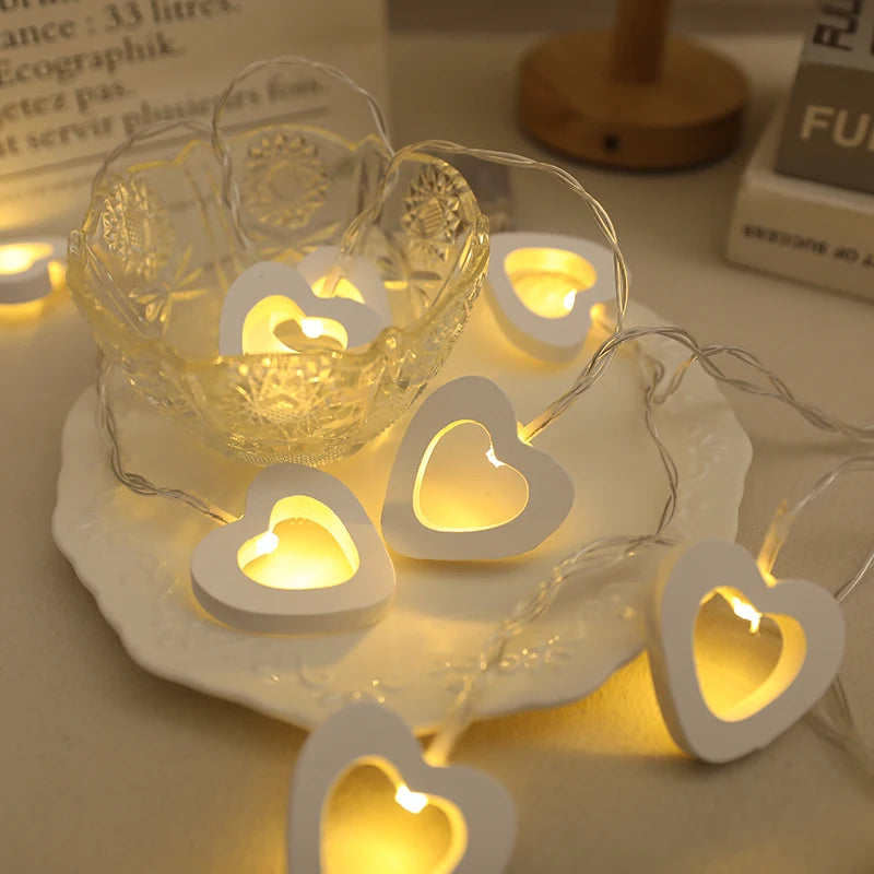 Party LED heart string lights