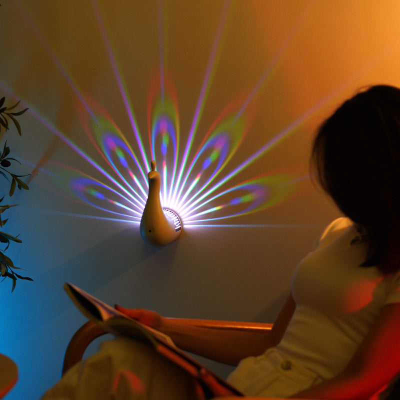 Peacock wall lamp ambient lighting