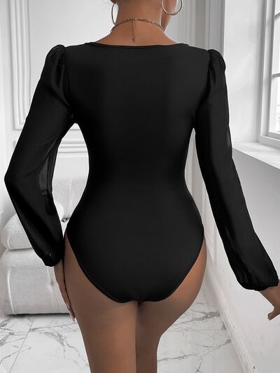 Perfee Long Sleeve Bodysuit Side