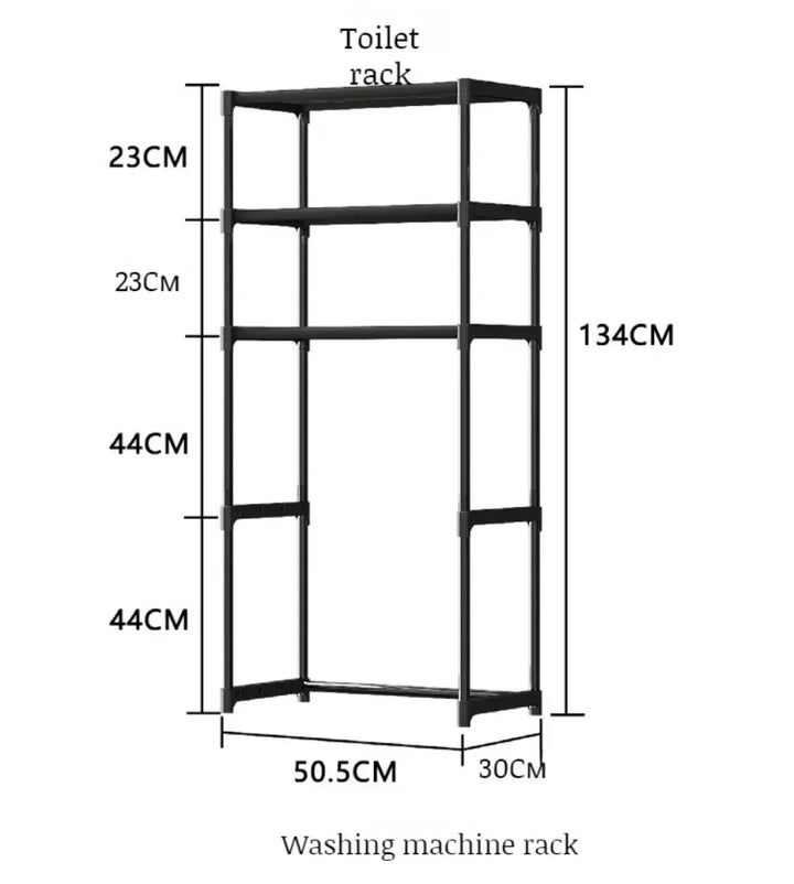 Perforation-Free Washing Machine Storage Rack