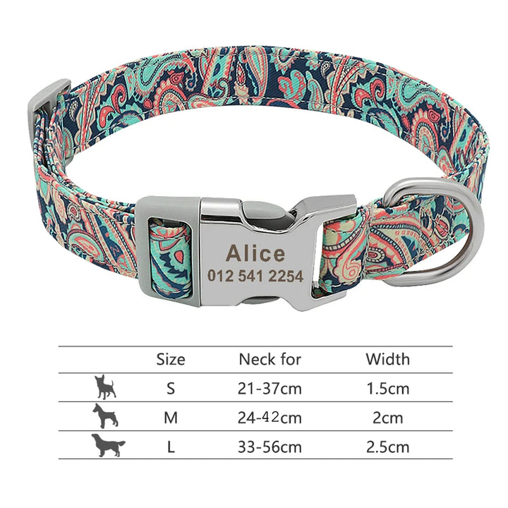 Personalized Collar with Engraved ID Buckle