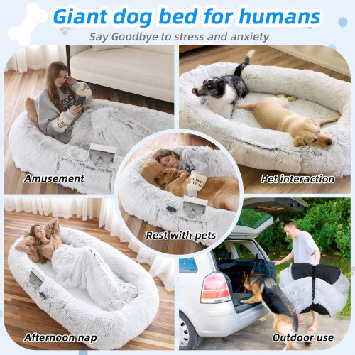 Pet-friendly human dog napping bed