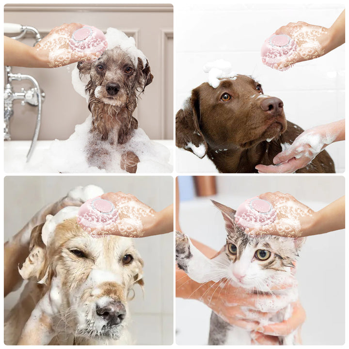 Pet Bath Brush with Silicone Massage
