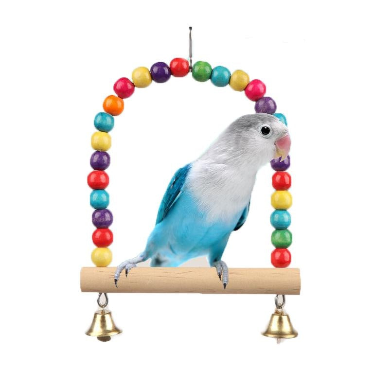 Pet Bird Swing with Wooden Frame