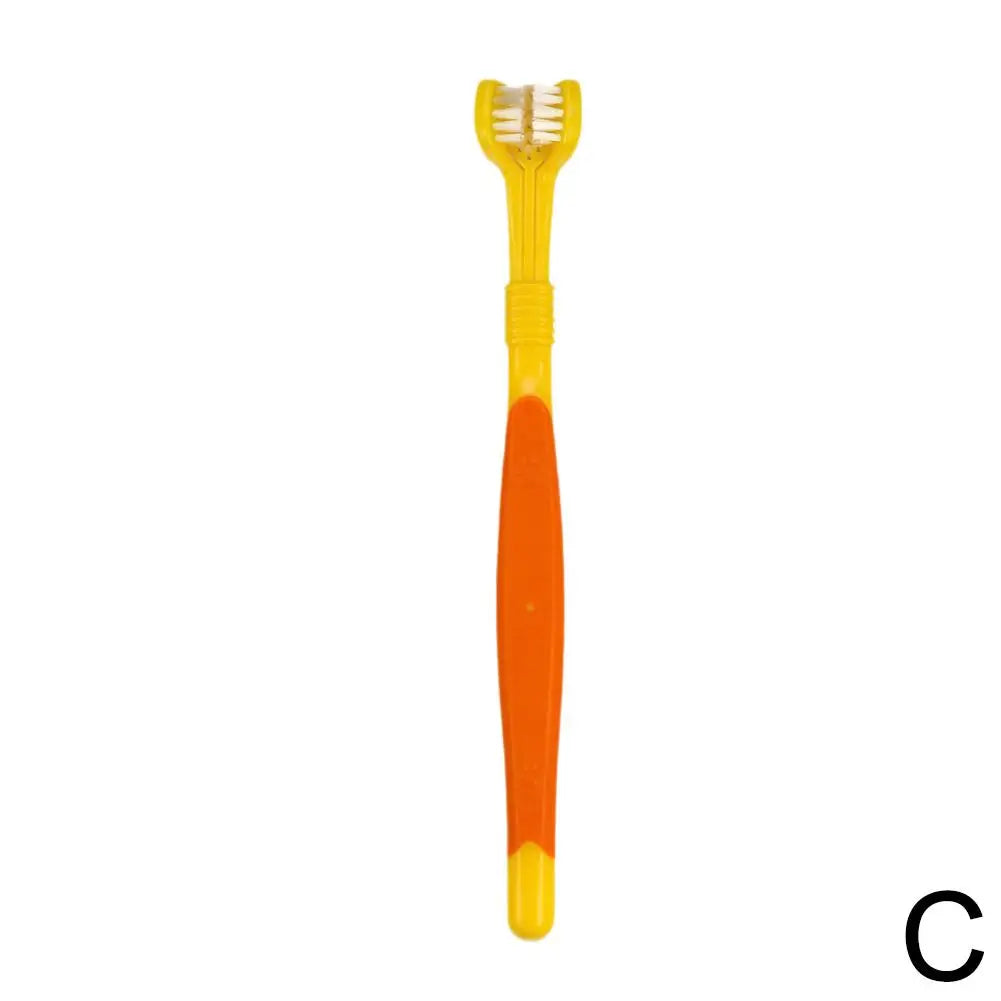 Pet Care Toothbrush with Three Cleaning Sides
