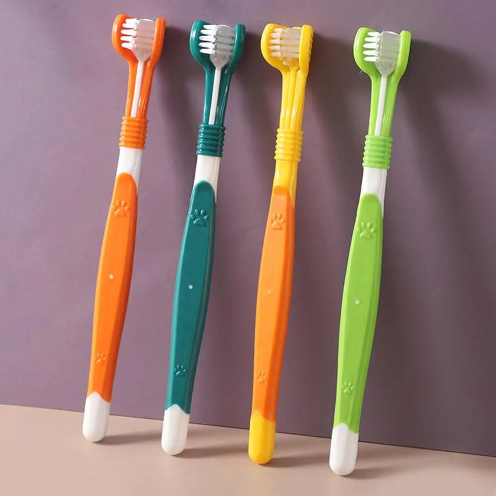 Pet Cleaning Brush with Three Heads
