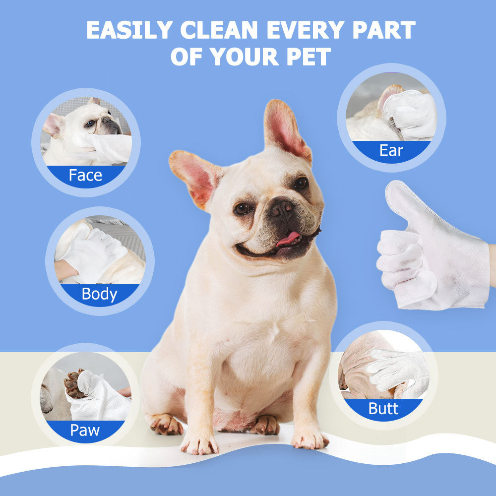 Pet Cleaning Wipes Gloves